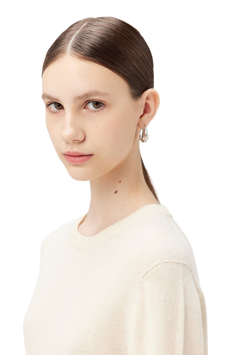 GOBI Mongolian Cashmere Cashmere Crew Neck Sweater, Alternate, color, Off White