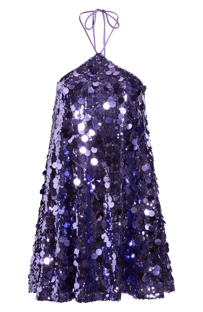 Princess Polly Fluorescent Paillette Minidress, Alternate, color, 