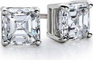 SUZY LEVIAN Sterling Silver Asscher-Cut Cubic Zirconia Stud Earrings