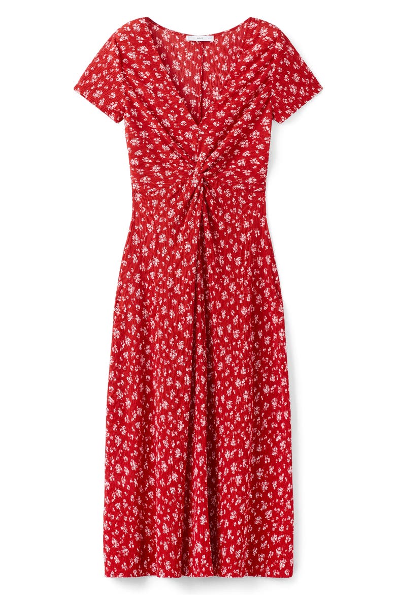 Print Midi Dress, Main, color, RED