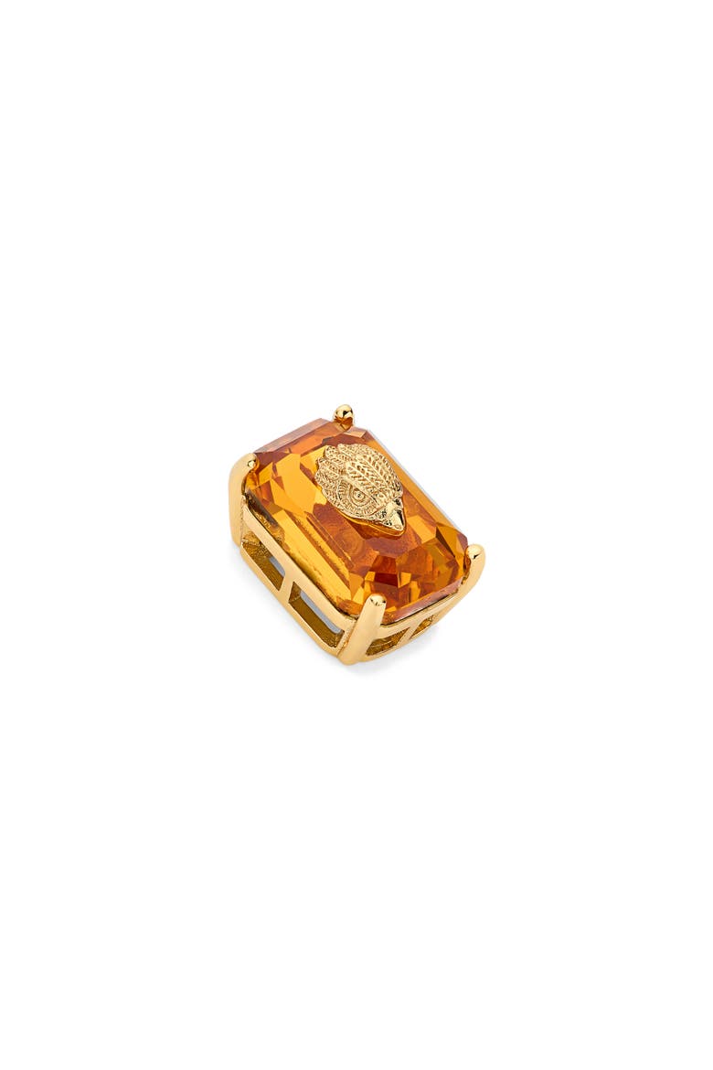 Emerald Cut Crystal Eagle's Head Stud Earrings, Alternate, color, TOPAZ