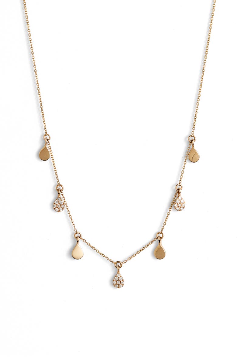 Dana Rebecca Designs Diamond and Disc Dangle Necklace, Main, color, 