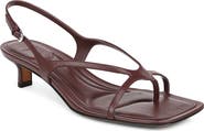 Vince Posie Leather Kitten Heel Slingback Sandal