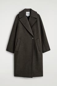 COS Oversized Double-breasted Wool Long Coat