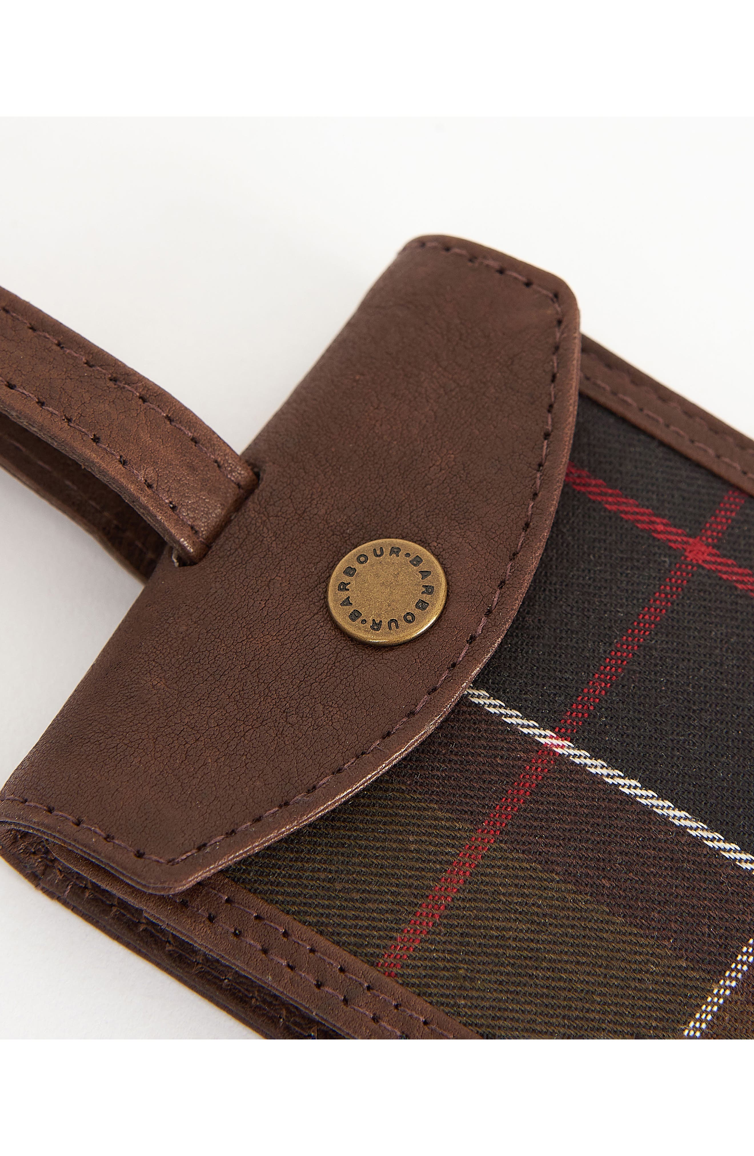 Barbour Tartan Passport Case & Luggage Tag, Alternate, color, 