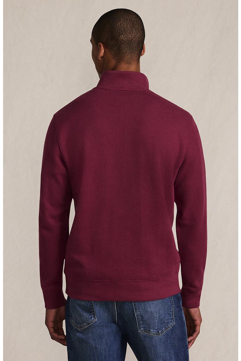 Bedford Rib Quarter Zip Pullover Sweater, Alternate, color, Burgundy Spritz