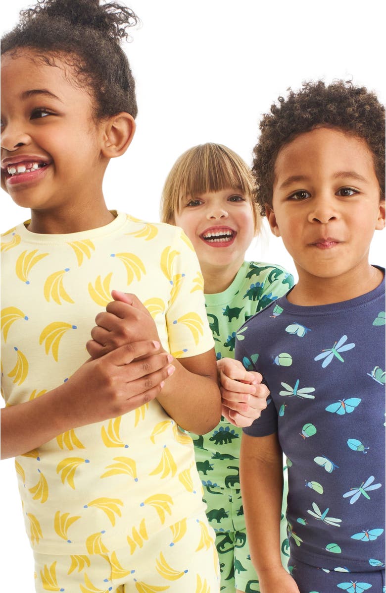 Primary Kids Organic Pj Short In Bananas, Alternate, color,