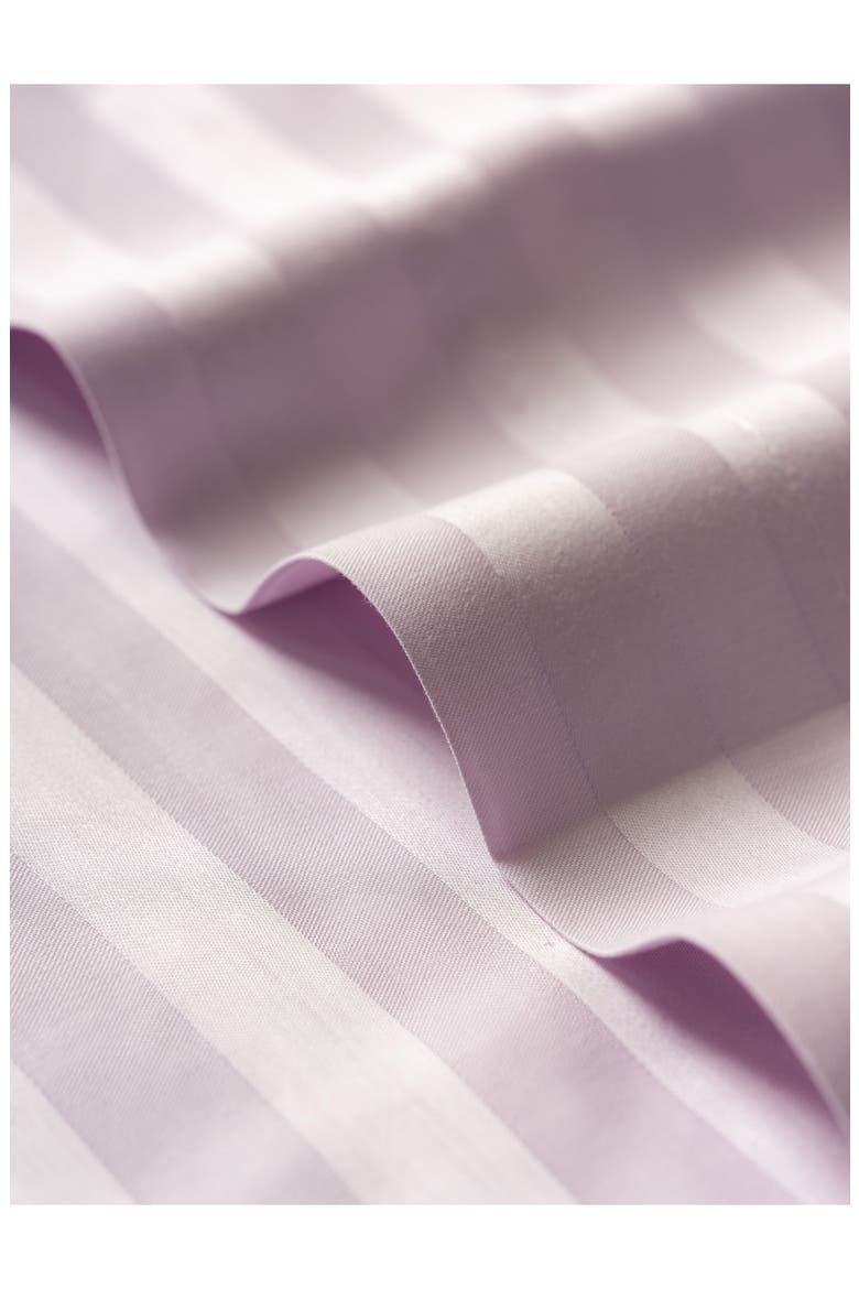 Sateen Stripe 4-Piece Sheet Set, Alternate, color, LILAC
