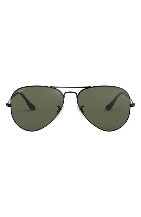58mm Polarized Aviator Sunglasses