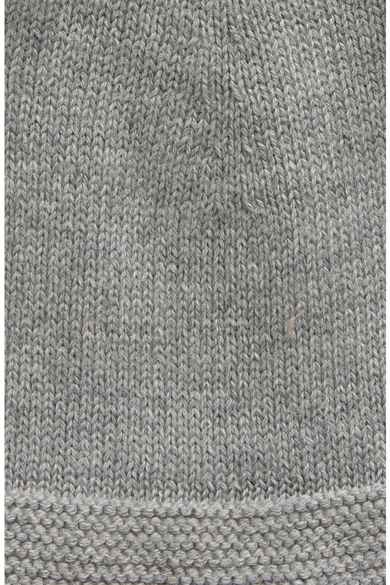 Double Pompom Organic Cotton Beanie, Alternate, color, LIGHT GREY MEL