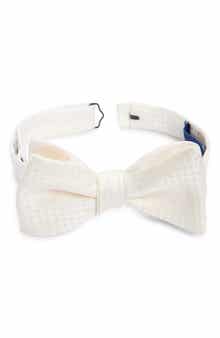 David Donahue Jacquard Silk Bow Tie