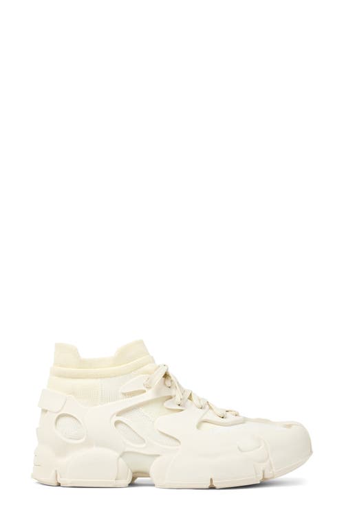 Camperlab Tossu Mixed Media Sneaker In White Natural