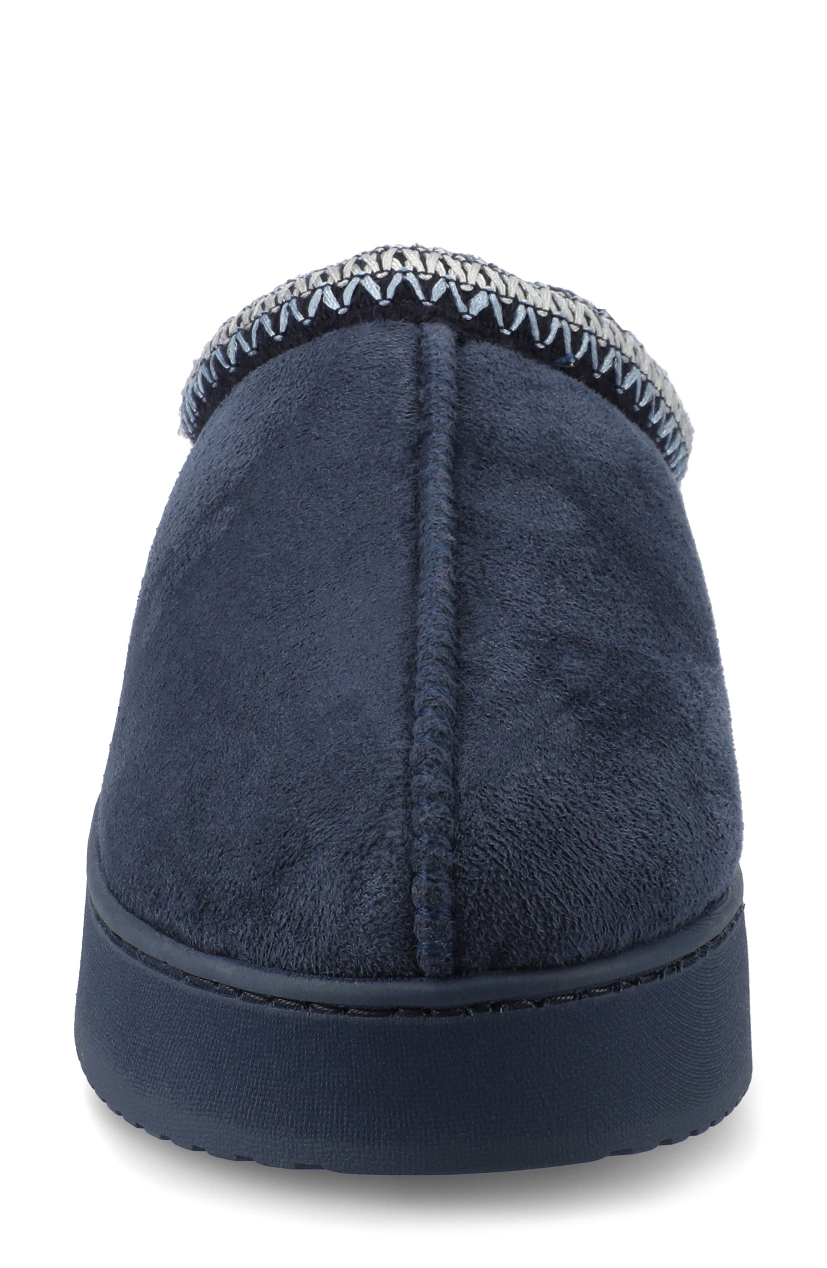 Journee Collection Connway Faux Shearling Lined Slipper, Alternate, color, Navy