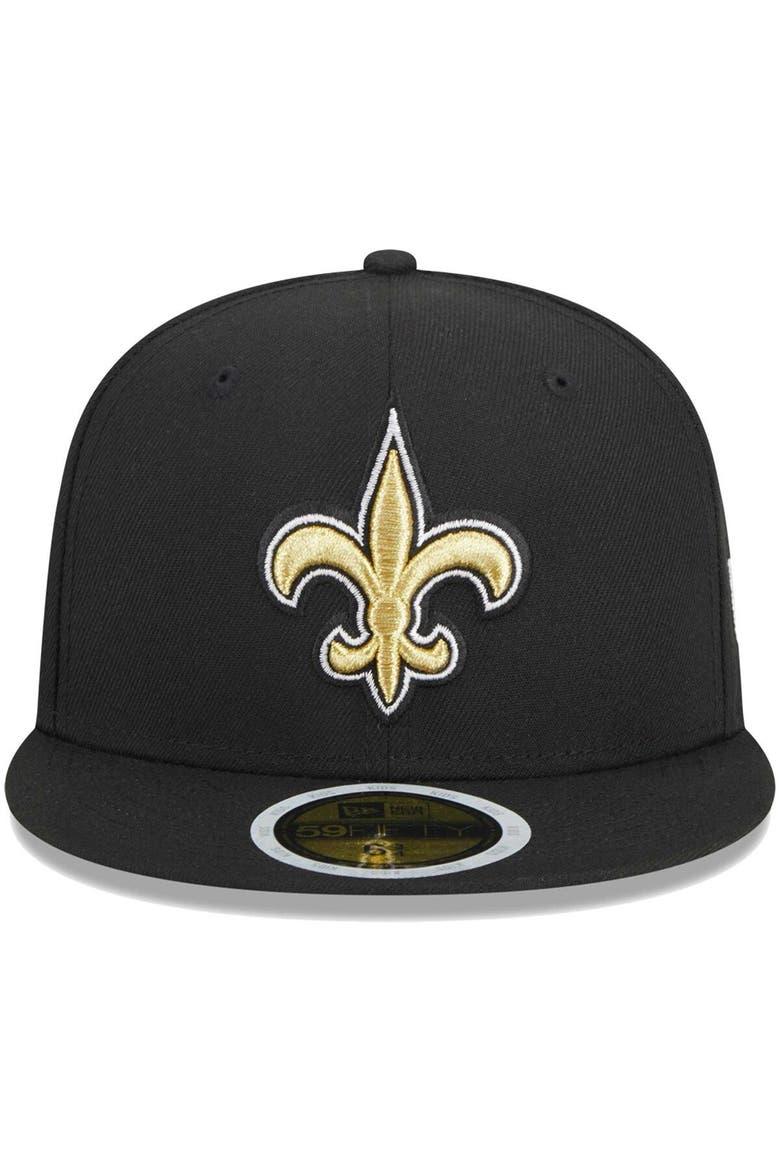 Youth New Era Black New Orleans Saints  Main 59FIFTY Fitted Hat, Alternate, color, Black