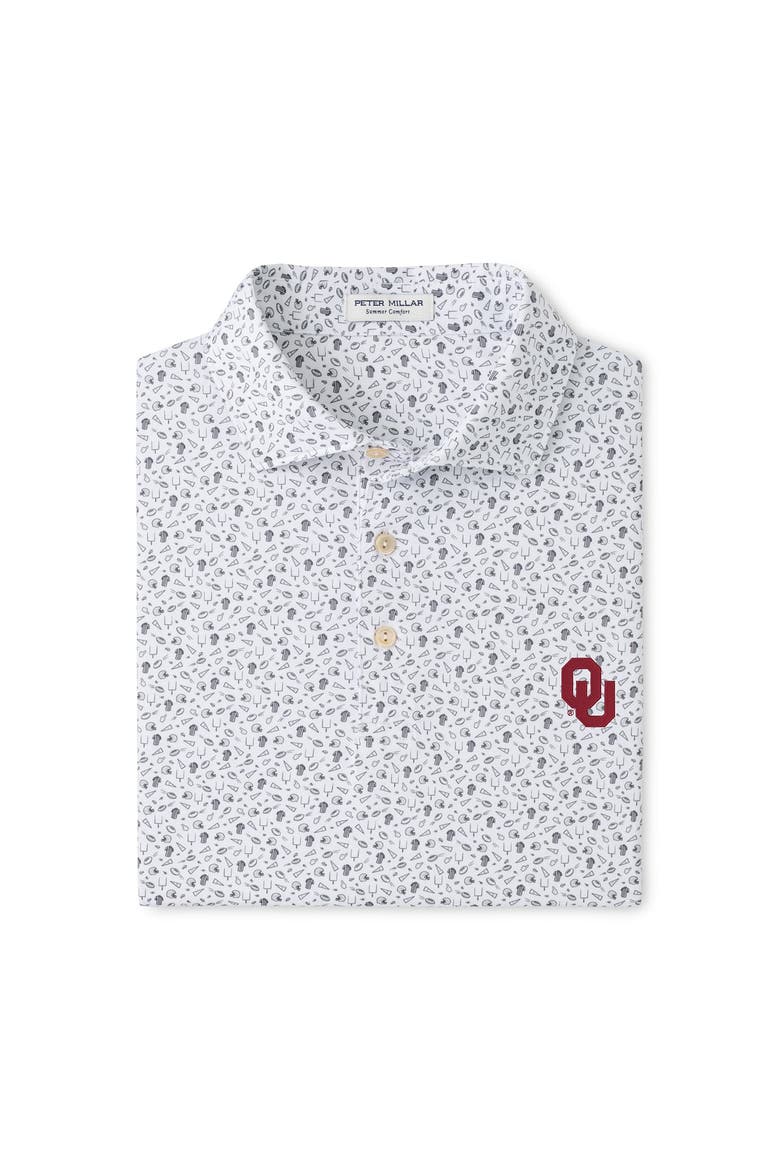 Men's Peter Millar  Gray Oklahoma Sooners Kick Off Performance Polo, Main, color, Gray