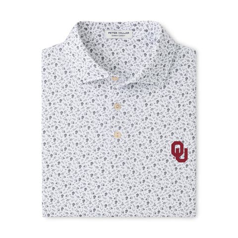 Men's Peter Millar  Gray Oklahoma Sooners Kick Off Performance Polo