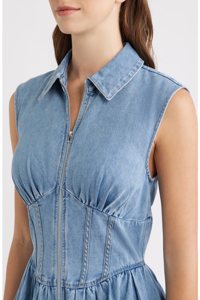 Denim MIdi Dress, Alternate, color, DENIM