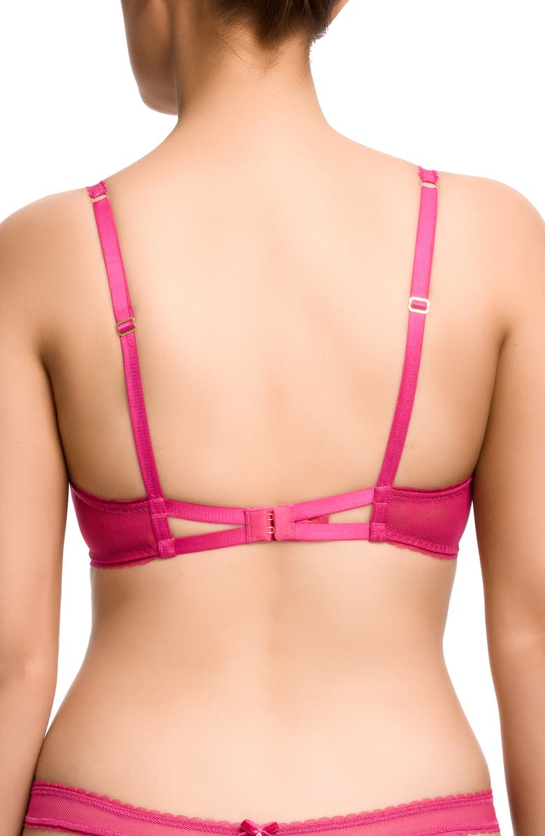 Dita Von Teese Zsa Zsa Underwire Padded Lace Bra, Alternate, color, Magenta