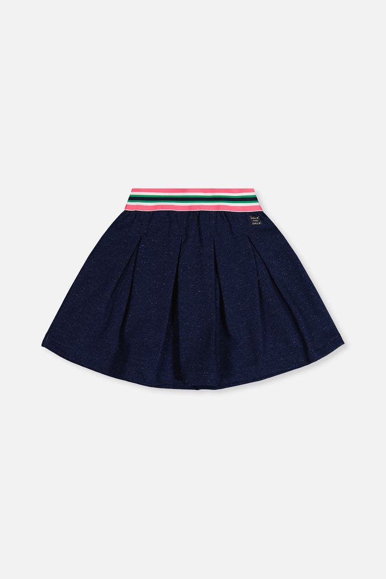 Ivy Pleated Soft Shimmer French Terry Skirt, Main, color, Navy Blue Denim