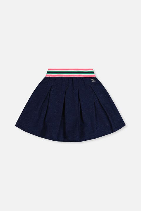 Ivy Pleated Soft Shimmer French Terry Skirt