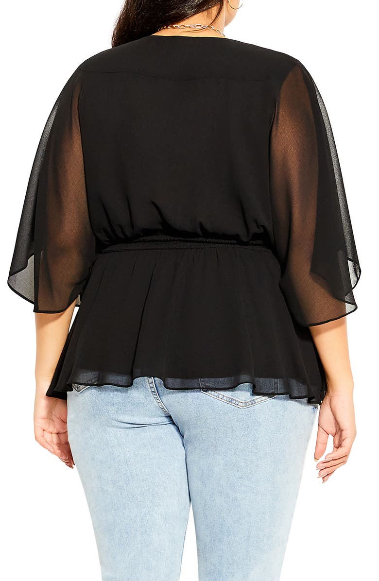 City Chic Elegant Wrap Top, Alternate, color,