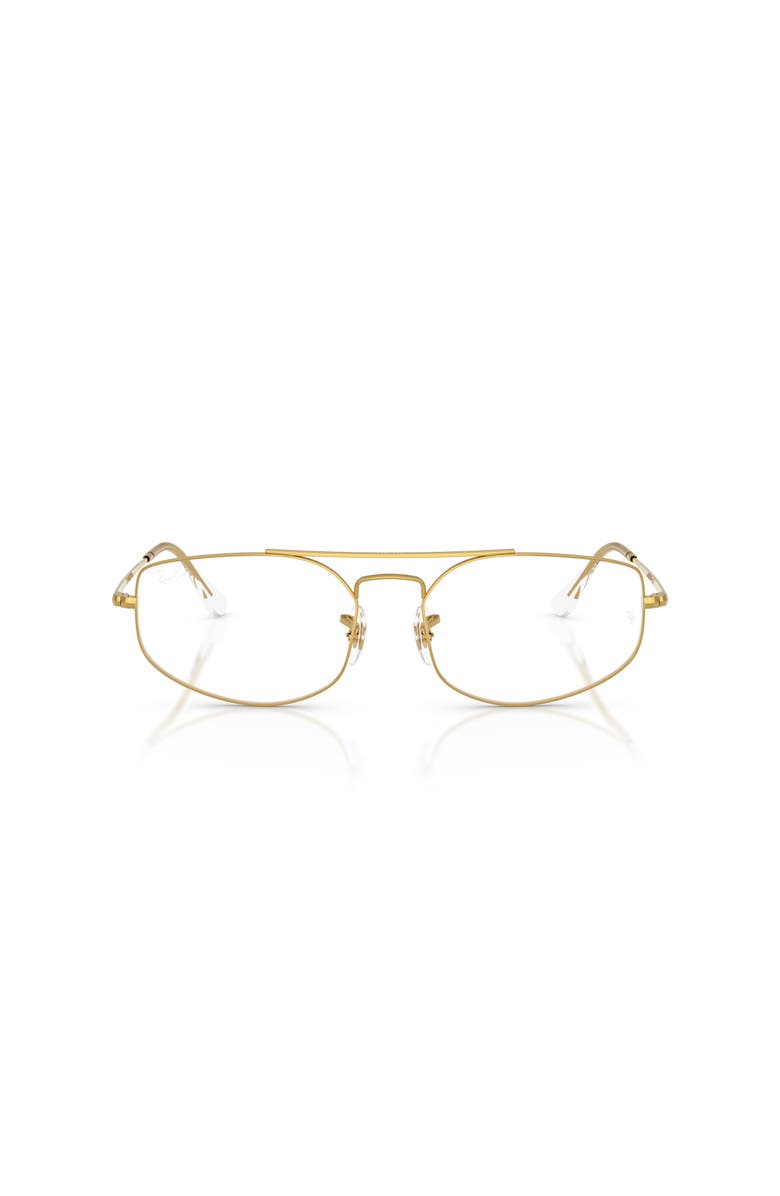 Ray-Ban 56mm Irregular optical glasses, Alternate, color, Gold