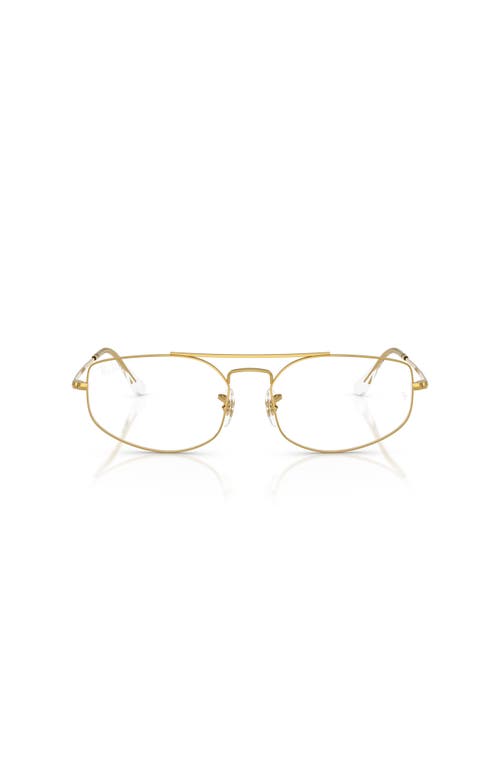Ray Ban Ray-ban 56mm Irregular Optical Glasses In Gold