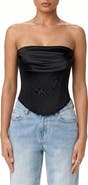 Popilush Flora Print Detachable Strap Corset Bustier