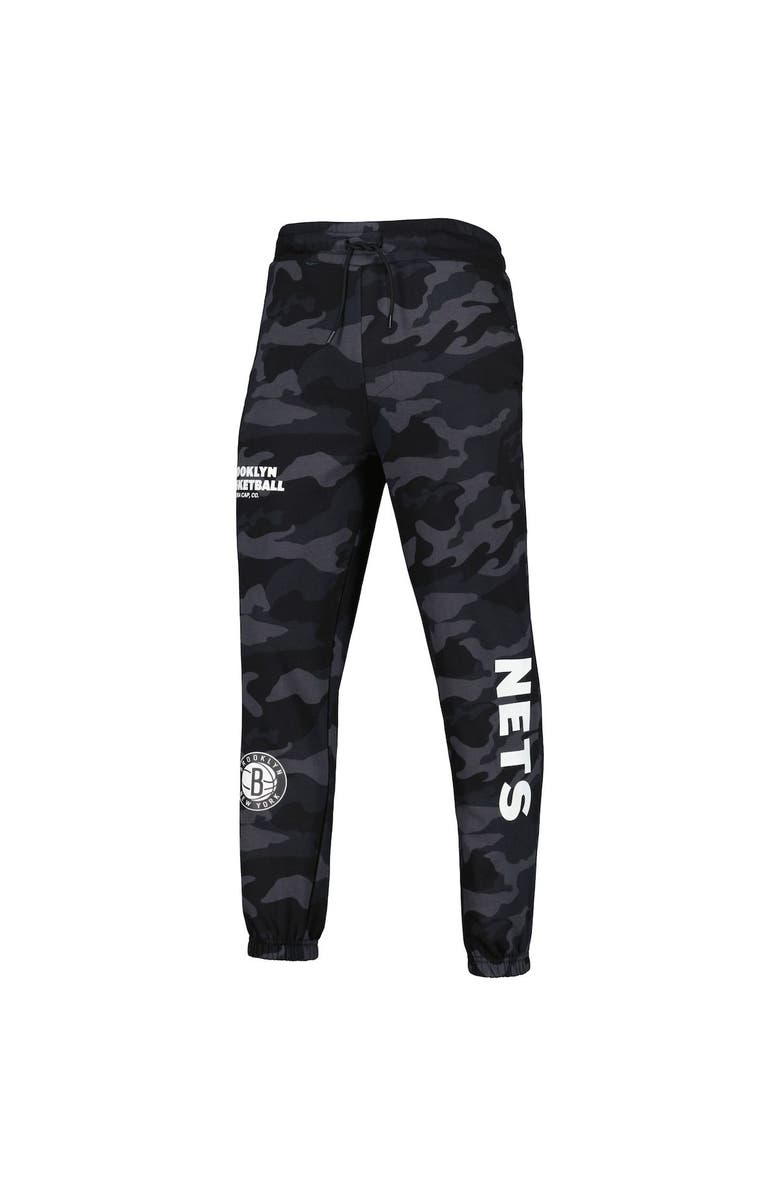 New Era Men's New Era Black/Camo Brooklyn Nets Tonal Joggers, Alternate, color, Black