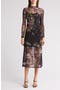 Hanna Floral Long Sleeve Mesh Dress