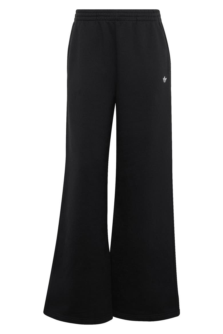 Essentials Fleece Wide Leg Pants, Alternate, color, BLACK