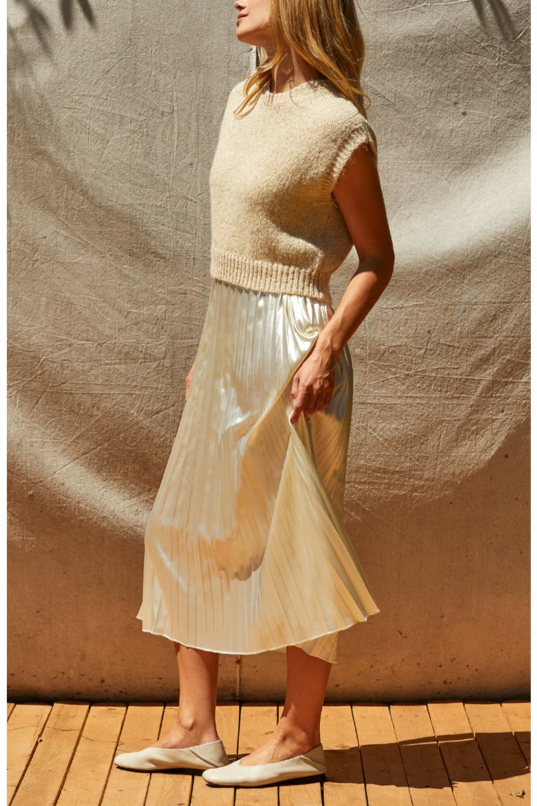 Twofer Sweater Top Dress, Alternate, color, Cream