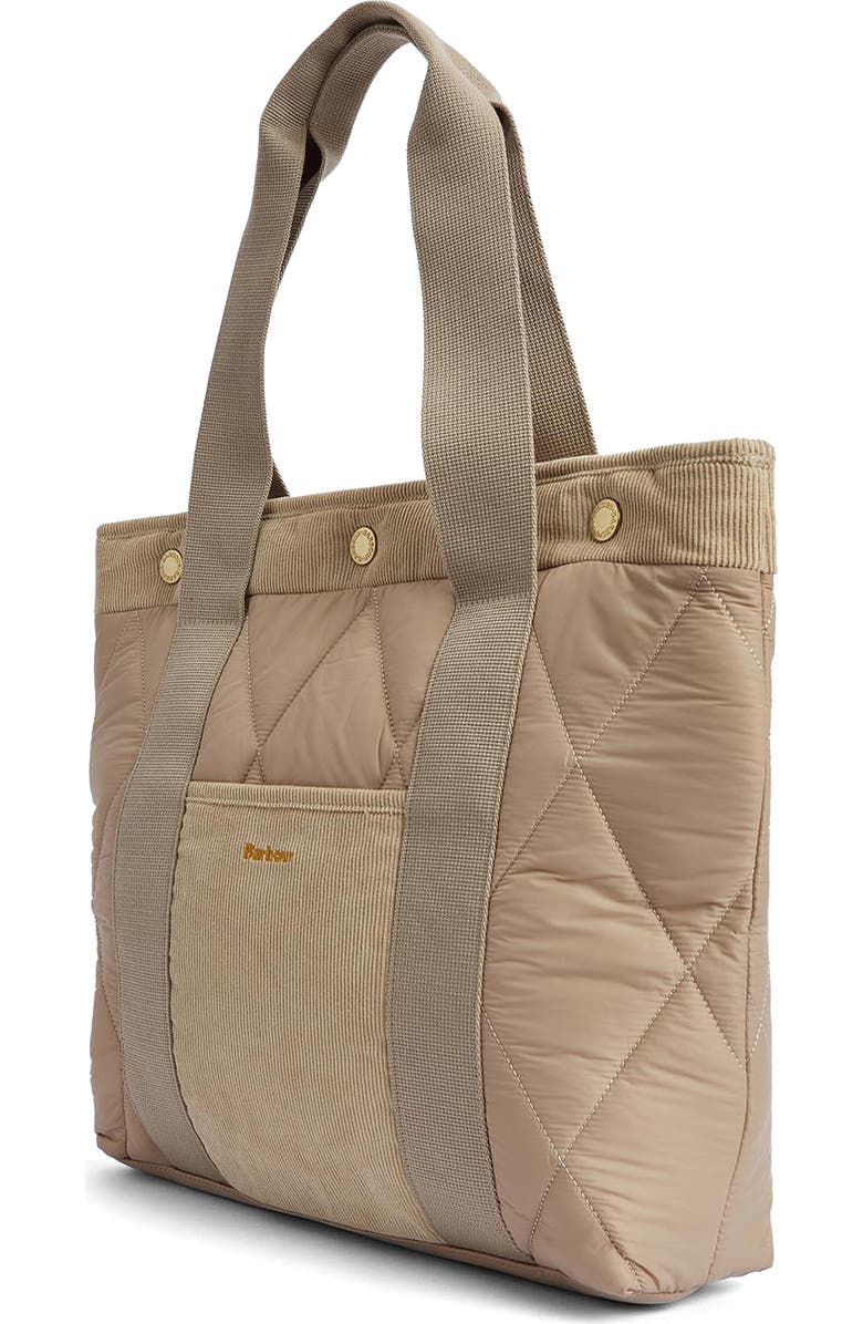 Barbour Healy Mixed Media Tote, Alternate, color, Light Sand