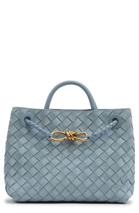 Small Andiamo Intrecciato Suede Shoulder Bag