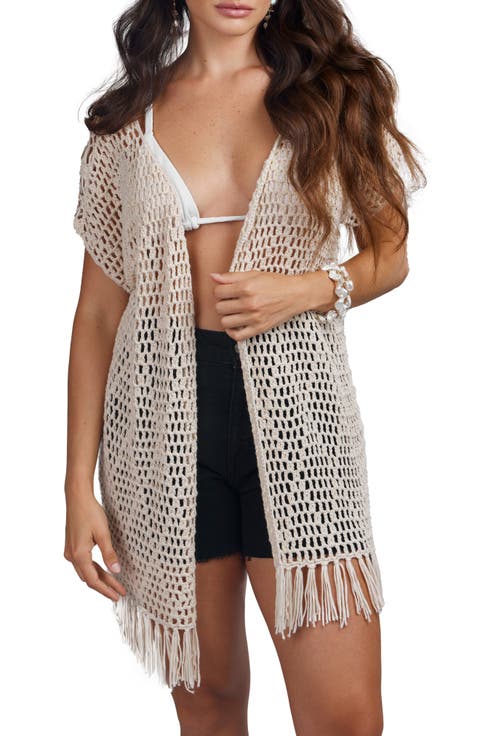 Cotton Crochet Cover-Up Cardigan