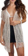 SAACHI Cotton Crochet Cover-Up Cardigan
