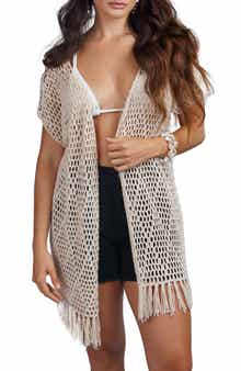 SAACHI Cotton Crochet Cover-Up Cardigan