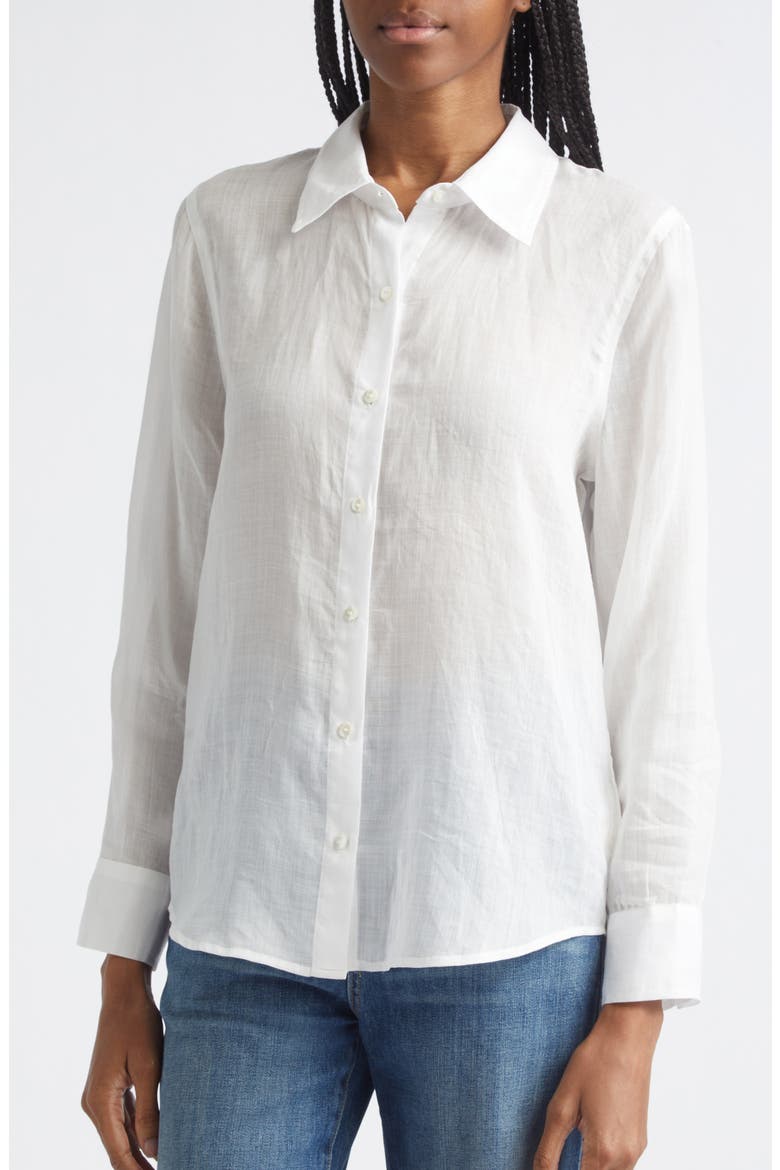 Ellery Ramie Button-Up Shirt, Alternate, color, IVORY