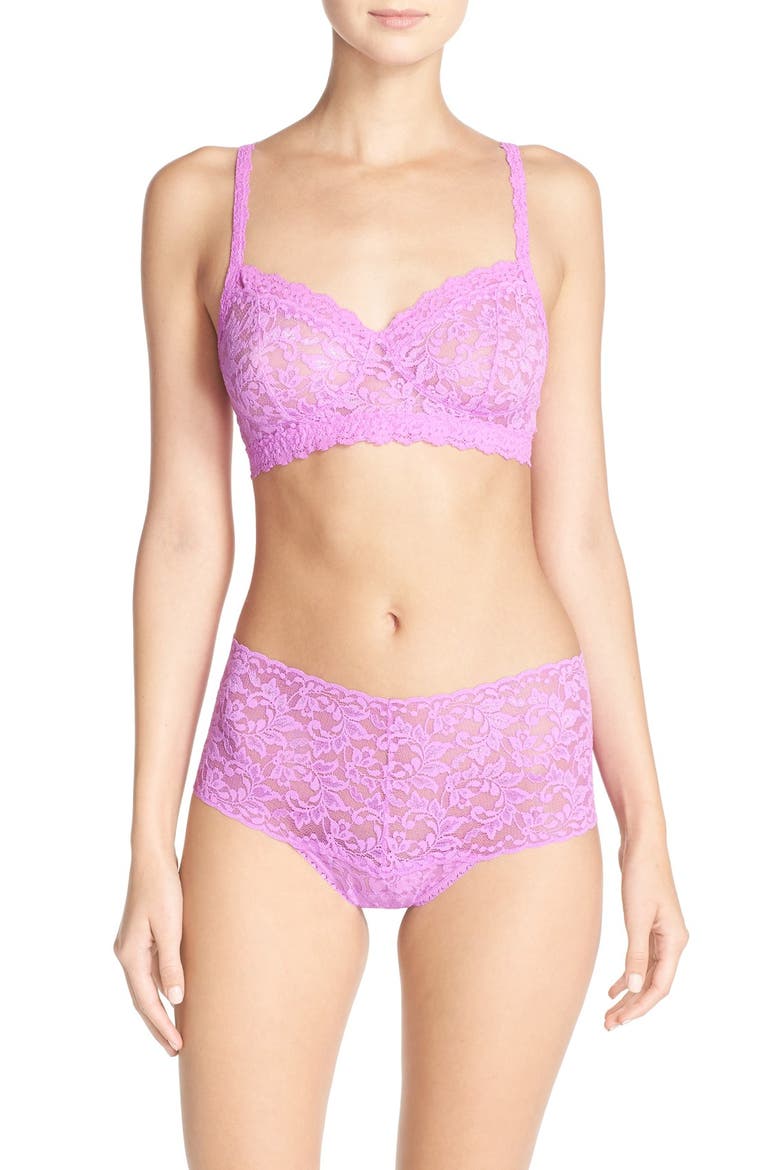 Retro High Waist Thong, Alternate, color, BERRY SWEET