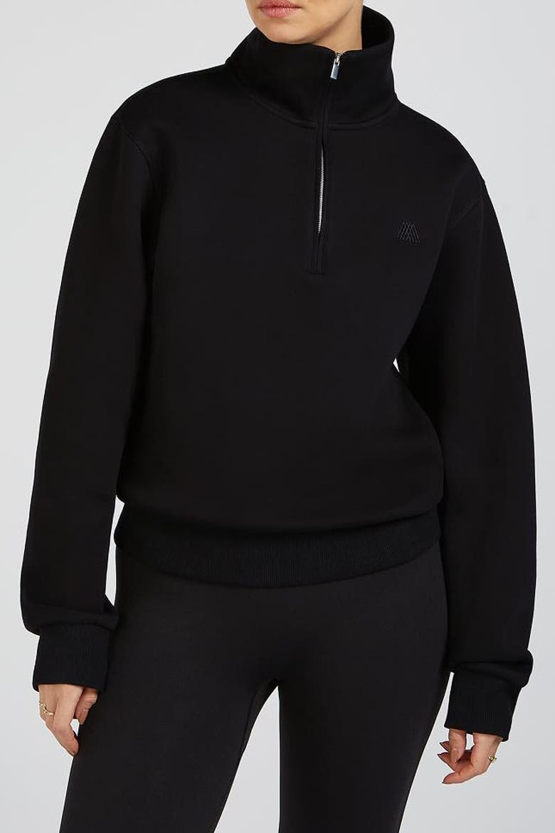 Levi Jersey Half-Zip Sweatshirt, Alternate, color, Black