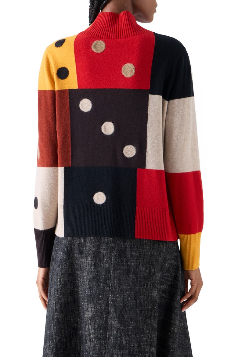 Dice Intarsia Wool & Cashmere Sweater, Alternate, color, MULTICOLOR
