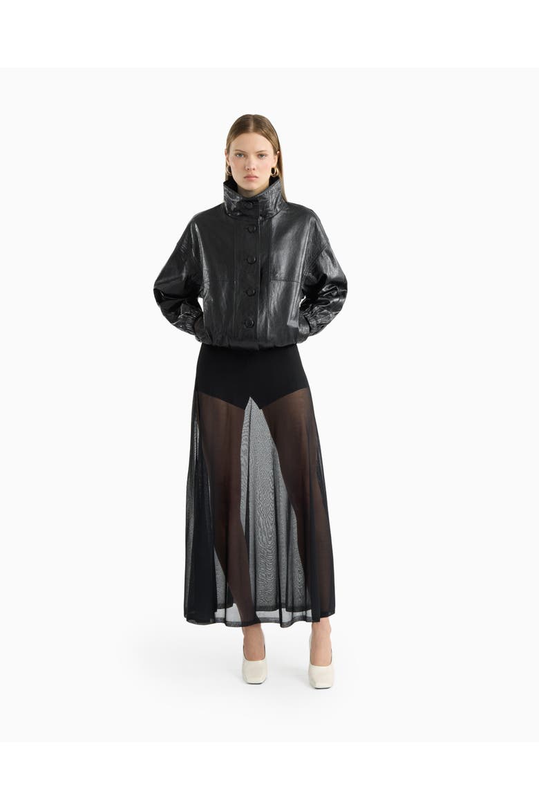 Kate leather bomber, Main, color, Black