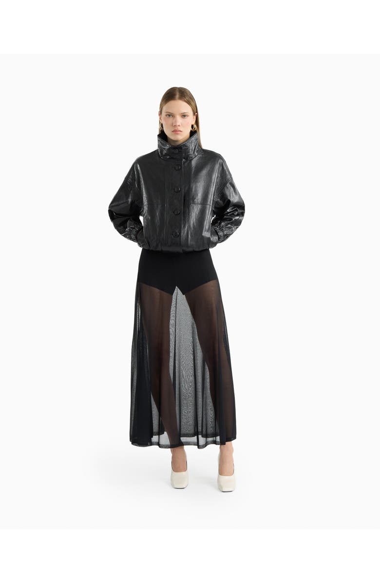 Dodiee Kate Leather Bomber, Main, color, Black