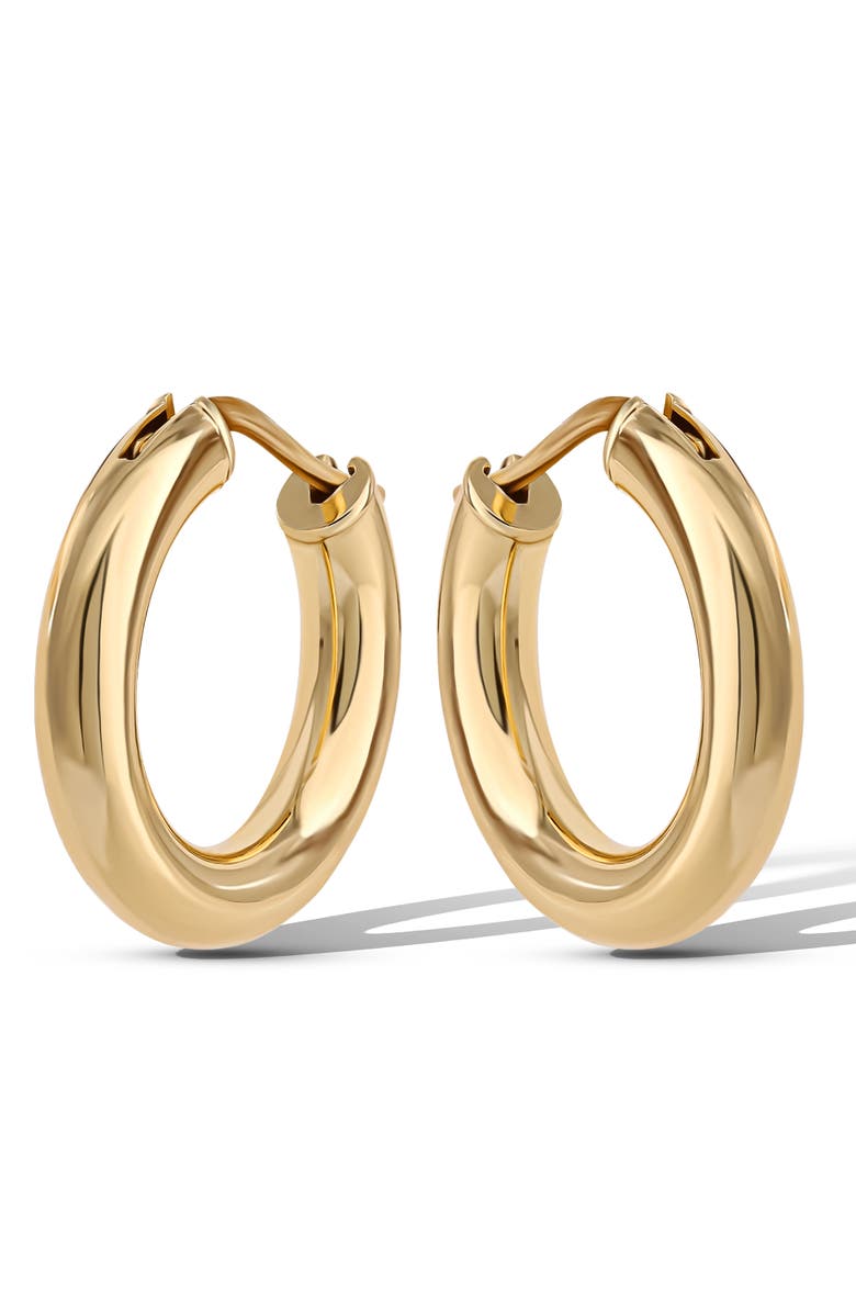 Jessica Simpson Polished Gold-Tone Chunky Hoop Earrings, Alternate, color, Gold