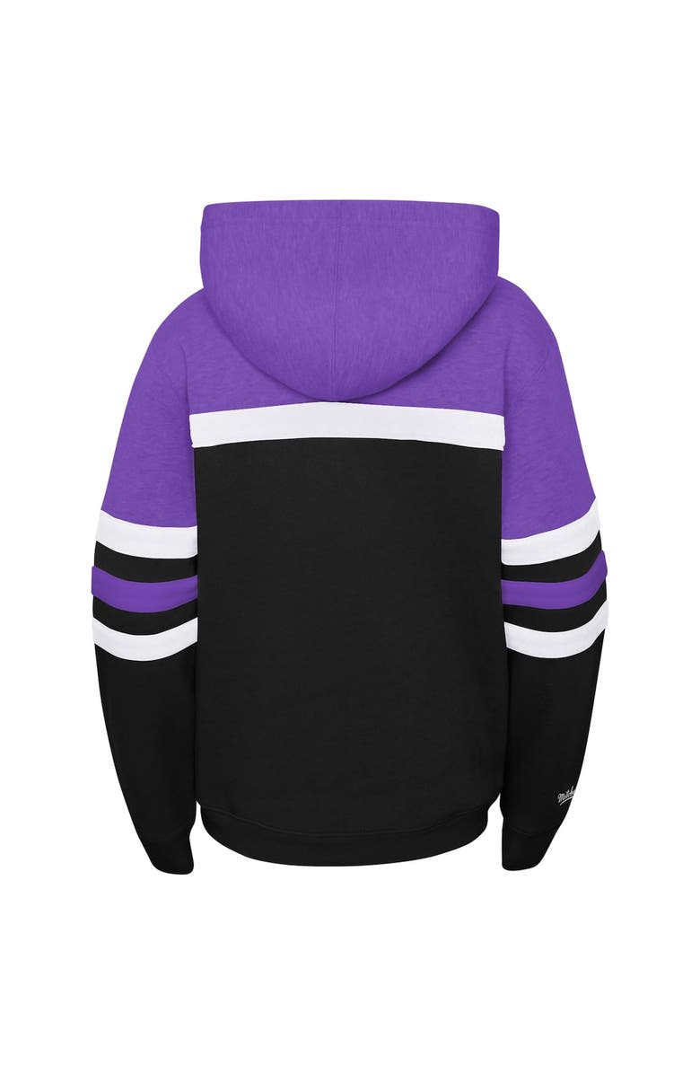 Mitchell & Ness Youth Mitchell & Ness Purple/Heather Gray Toronto Raptors Hardwood Classics Head Coach Pullover Hoodie, Alternate, color, Purple
