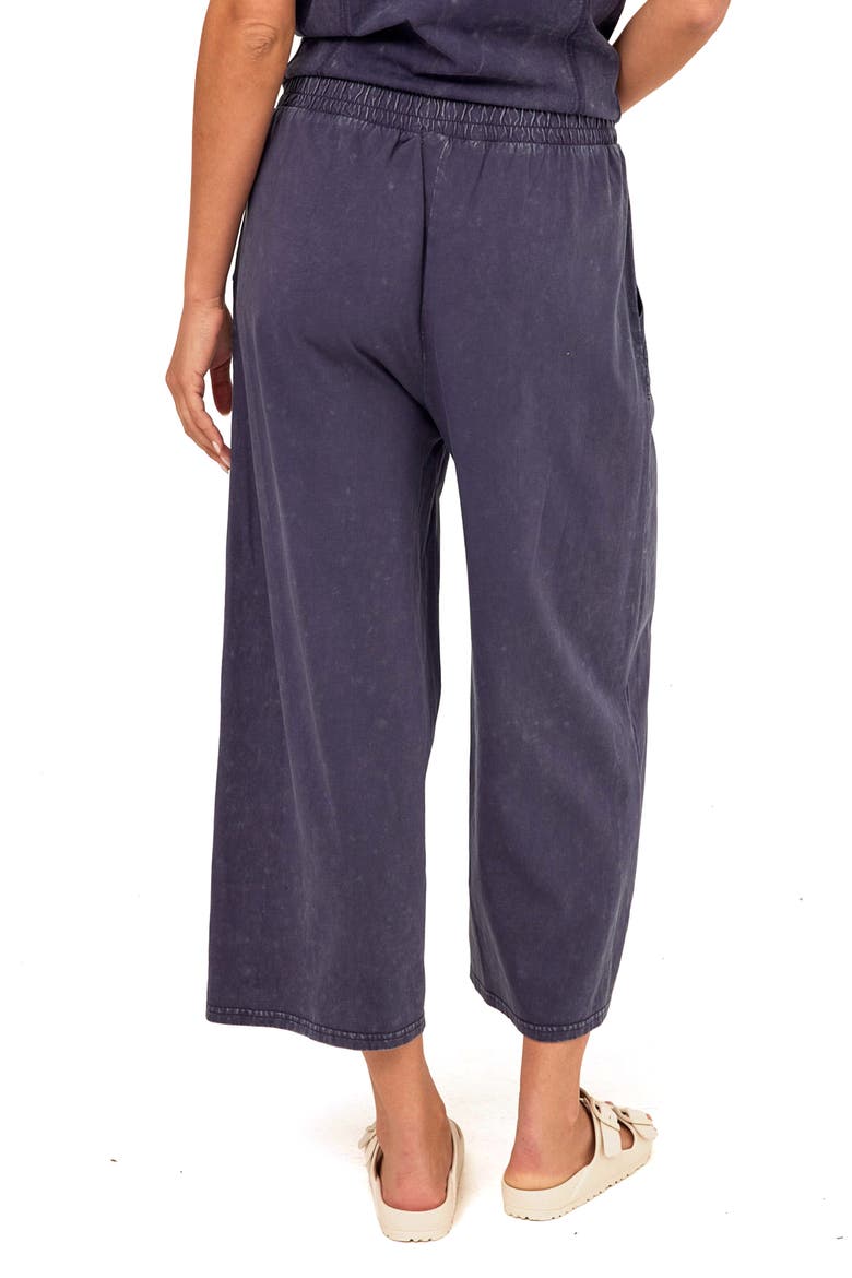 Alva Mineral Wash Pull-On Wide Leg Capri Pants, Alternate, color, STARGAZER