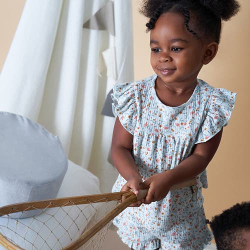 Modern Moments™ By Gerber Flutter Sleeve Top And Shorts Set In Lt Sky Vine Floral