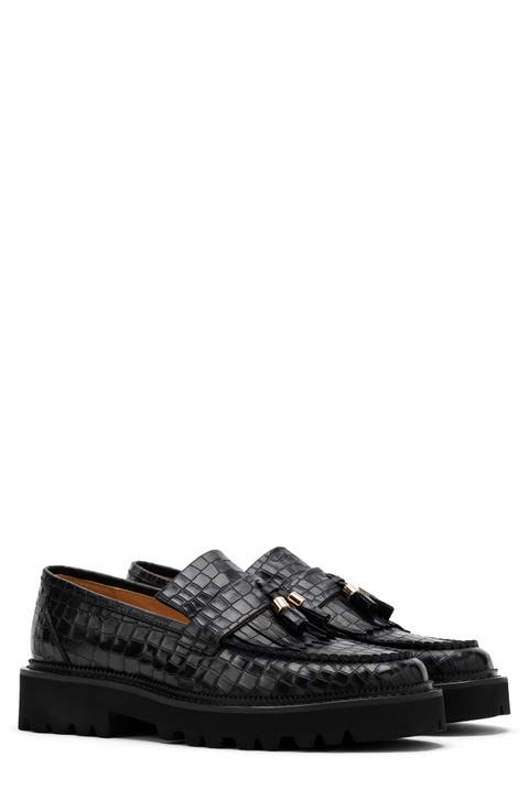 Journey Croc Embossed Tassel Loafer (Men)