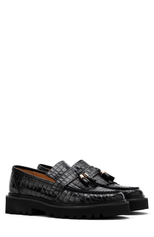 Marc Nolan Journey Croc Embossed Tassel Loafer