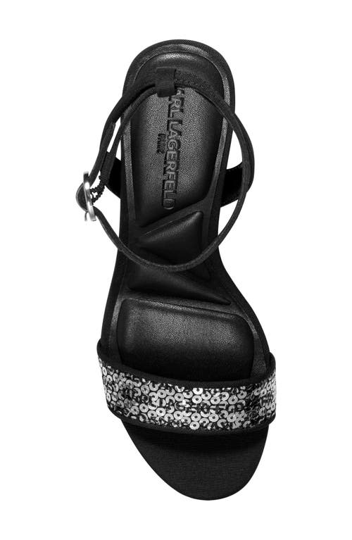 Karl Lagerfeld Paris Haden Ankle Strap Sandal In Black